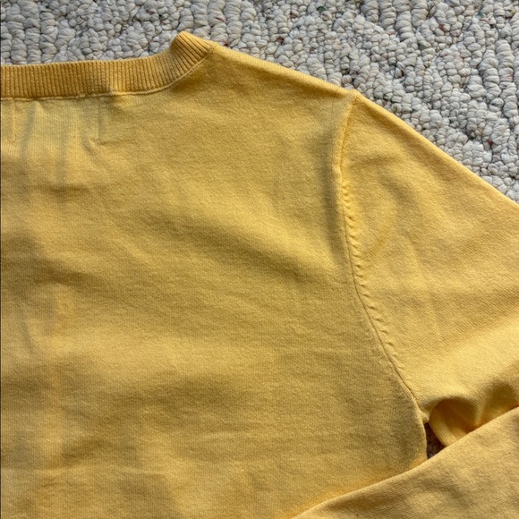 Old Navy Mustard Yellow Crewneck Cardigan Button Up Sweater - Picture 9 of 9